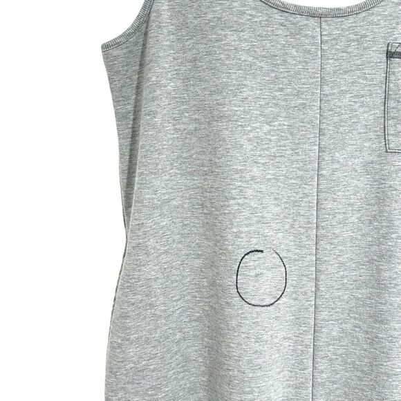 Savage X Fenty Women Wide Leg Knit Jumpsuit Sleeveless 8/10 Gray Lounge Relaxed - Picture 9 of 16